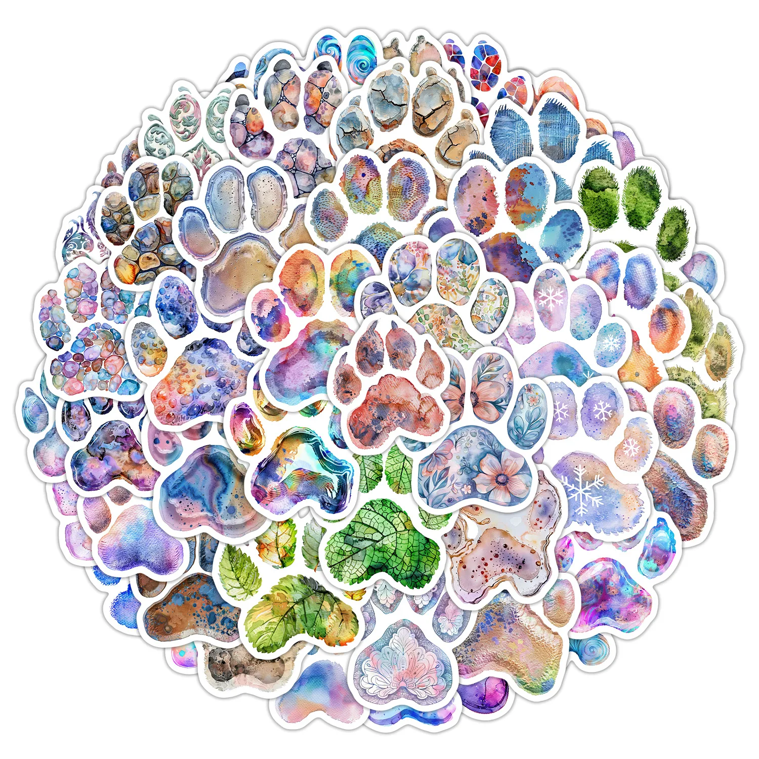 10/50PCS Farbe Klaue Drucken Aufkleber Lustige Tier Pfote Cartoon Aufkleber Katze Hund Graffiti DIY Laptop Telefon Gitarre auto Aufkleber Kinder Spielzeug