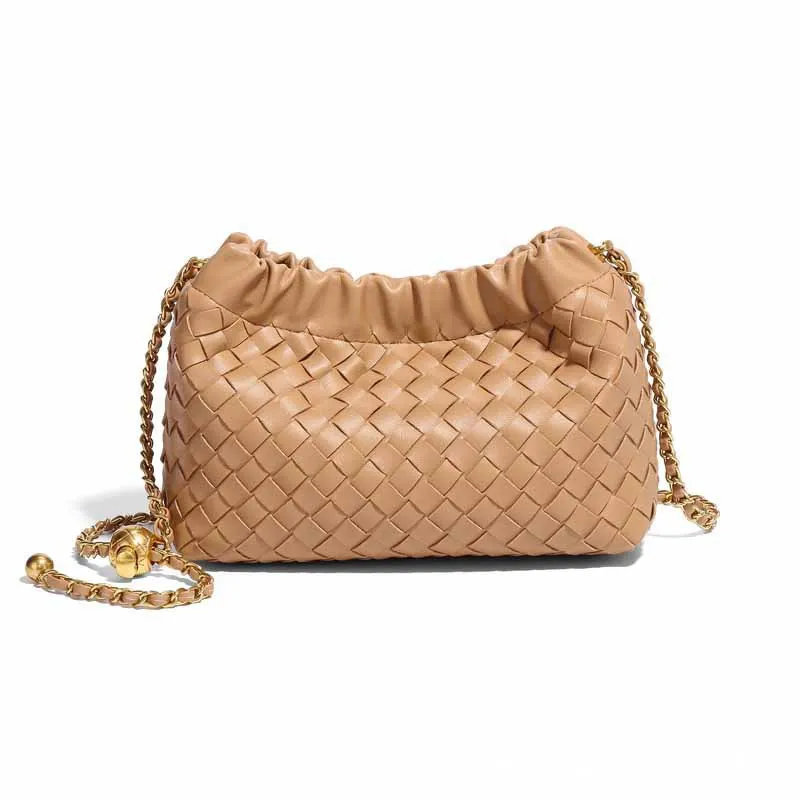Bolso tejido a mano 2026, bolso nube, cadena pequeña, bolso bandolera, bolso de hombro versátil de lujo ligero para mujer, a la moda
