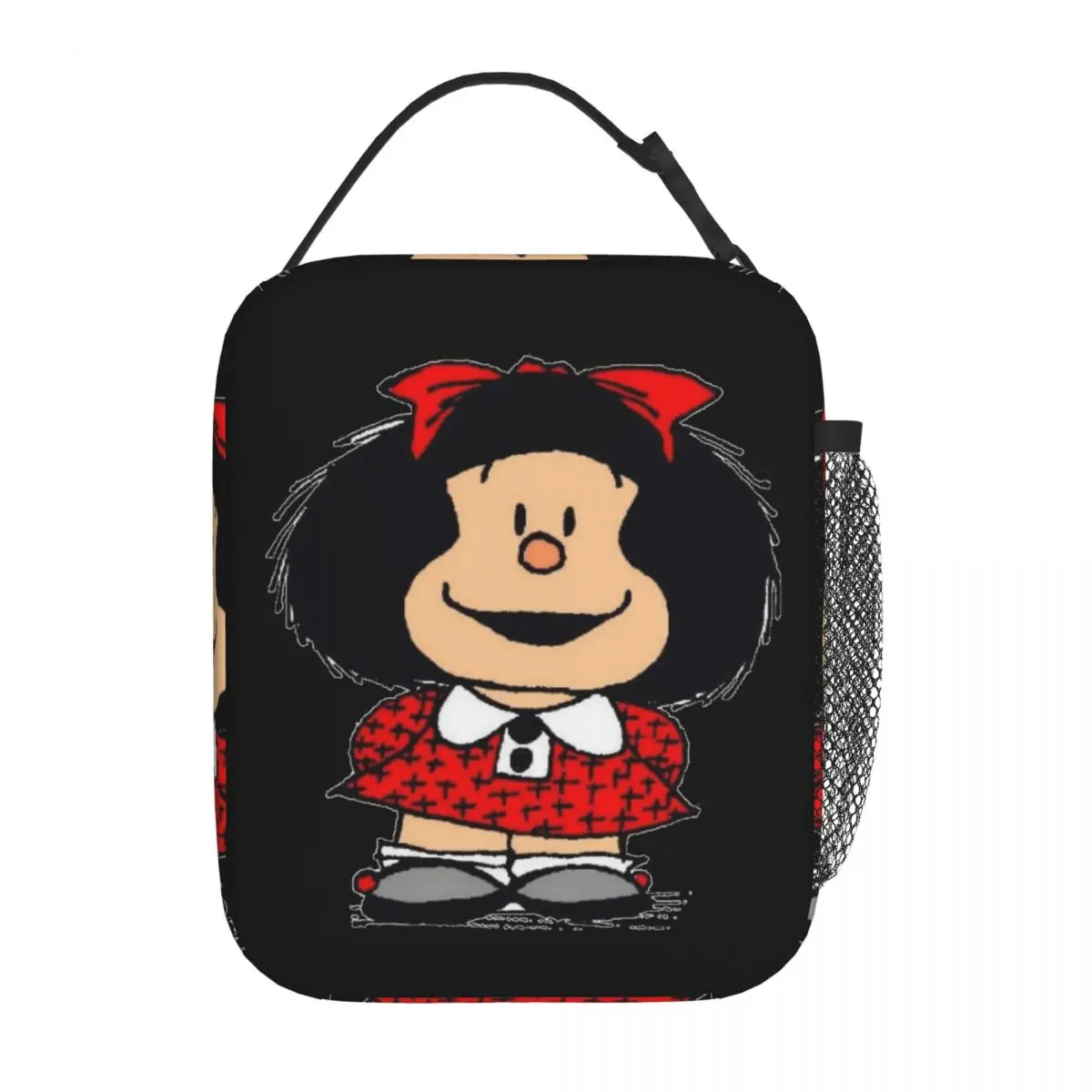 

Cute Mafalda Quino Doll Insulated Lunch Bag Food Container Bags Portable Cooler Thermal Lunch Box For Travel