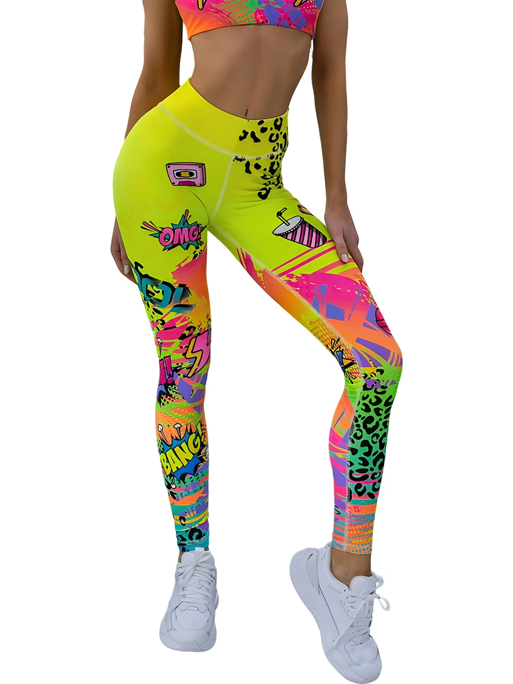 Printed Yoga Pants Tight-Fitting Waist-Lifting Hip-Lifting Leggings High-Elastic Form-Fitting Fitness And Sports Pants Yoga Wear