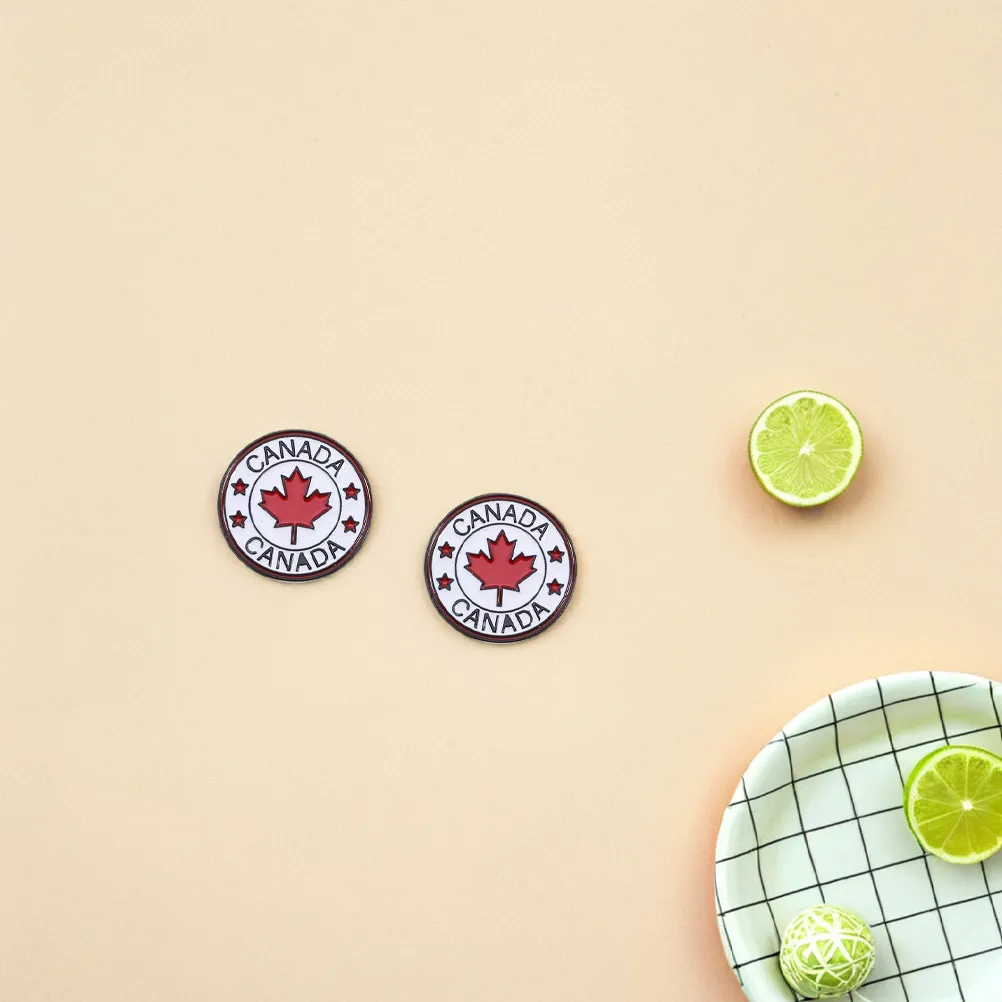 4Pcs Canadian Maple Leaf Lapel Pin Enamel Metal Brooch Pins Flag Badge for Jackets Scarves Bags Souvenir Gift Accessories