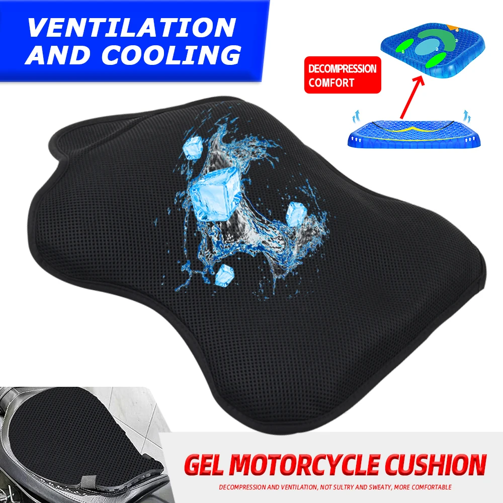 Motorcycle Accessories For Honda CB250F CB 250F CB250-F CB300F CB 300F CB300-F Breathable Pressure Relief Gel Seat Cushion Cover