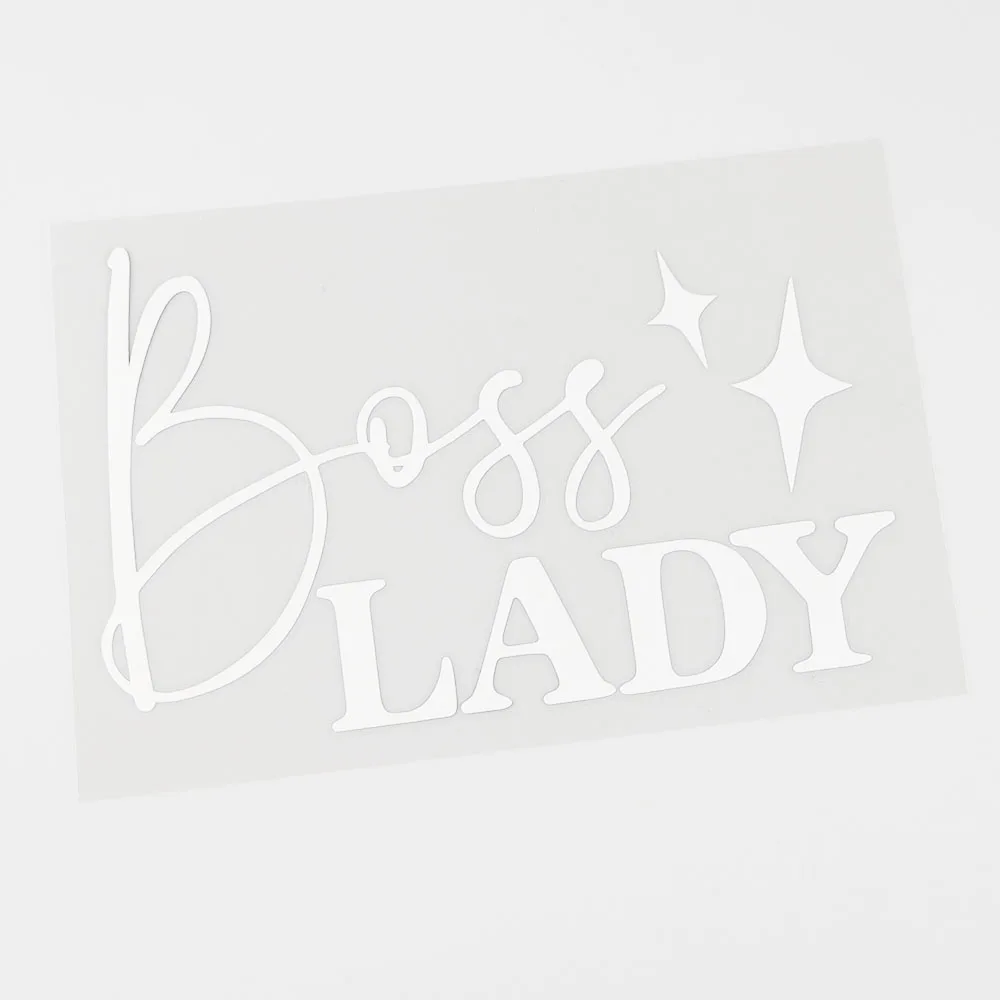 YJZT Funny Boss Lady Graphical Vinyl Car Window Sticker Decal Black/Silver 10B-0110