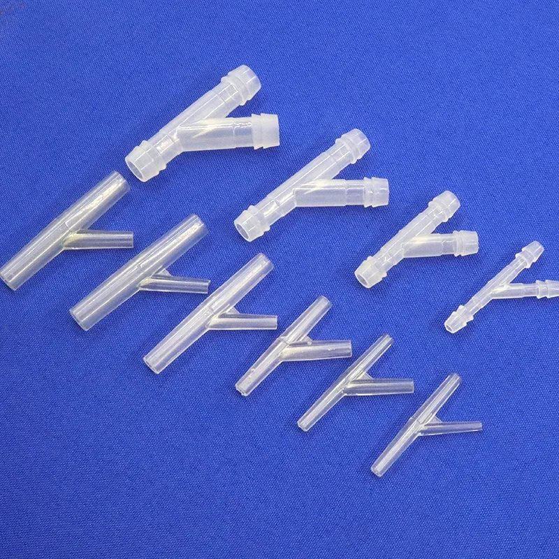 Y Shaped Barbed Hose Tee, Plastic Reducing Y Fitting, Variable Barbed Tee, Tree Branch Manifold for Garden Irrigation & Aquarium
