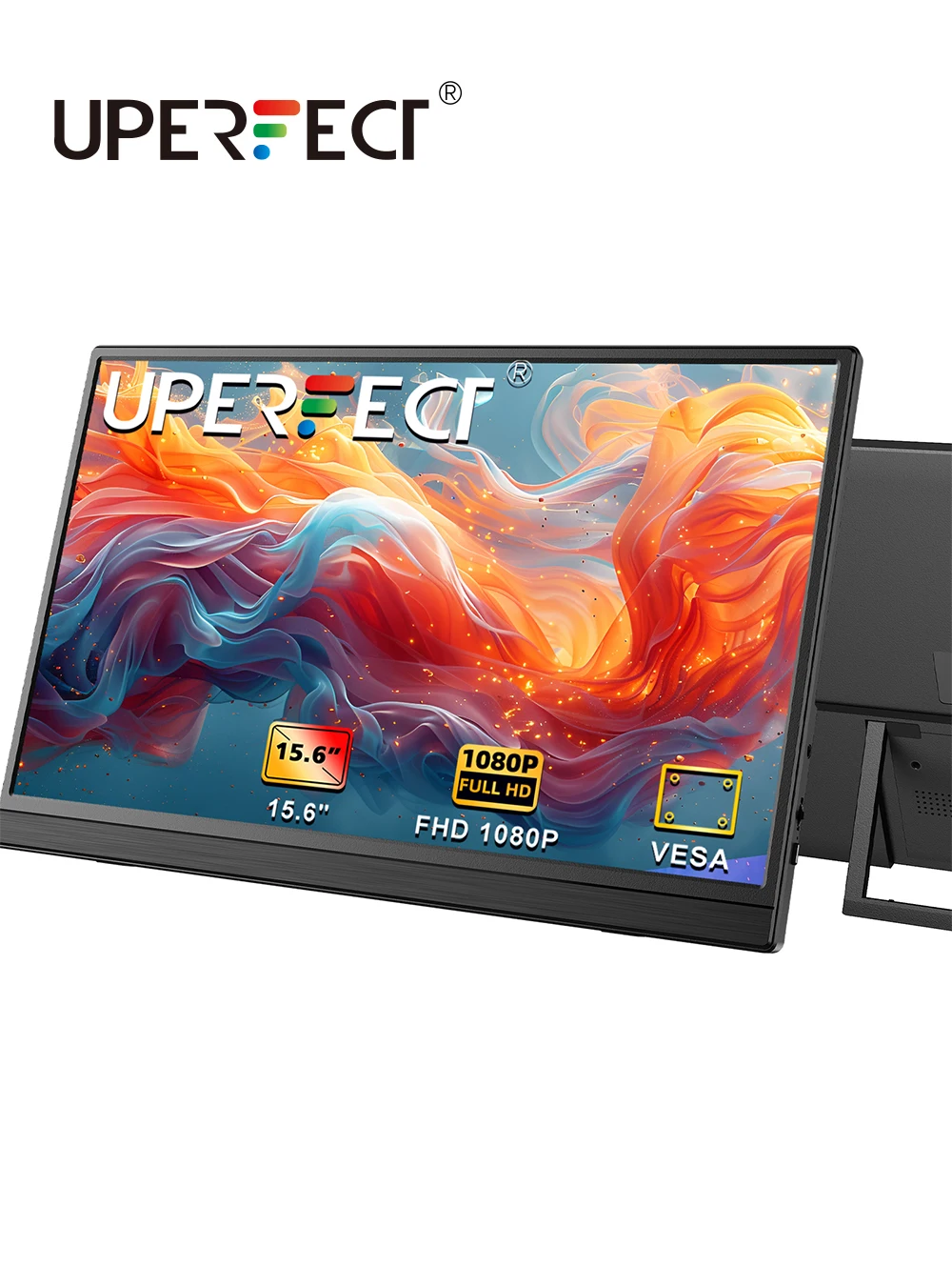 

UPERFECT 15,6-дюймовый ЖК-экран портативный монитор FHD 1080P USB-C Mini-HDMI OTG игровой ультратонкий IPS-дисплей защита глаз встроенная подставка для ноутбука ПК телефона коммутатора Xbox PS5