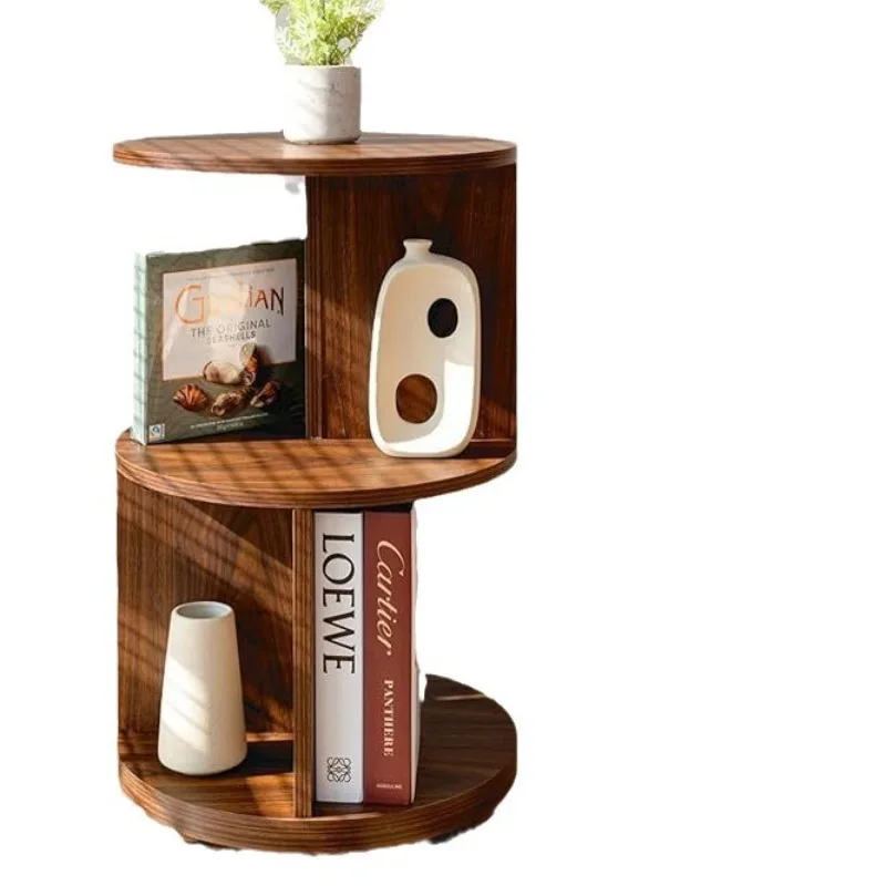 

Living room wooden side table, bookshelf bedroom bedside table, home round sofa table