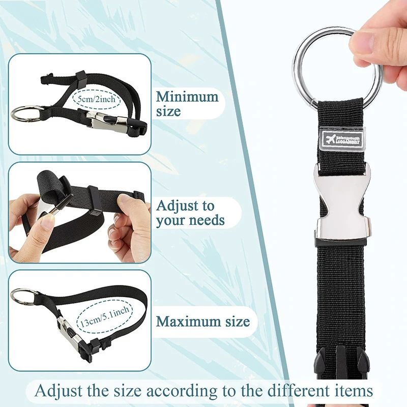 Travel Luggage Strap Portable Fixed with Release Buckle Additional Bag Backpack Strap Luggage Strap Lapel Strap Jacket Holder