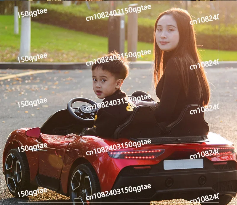 Two Seater Children's Electric Cars Allow Babies To Sit in Remote-controlled Strollers