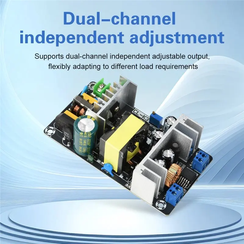 【To&On-E】 High Power Module 24V 12V 5V Switching Power Board 180W Dual Output Adjustable 50HZ/60HZ