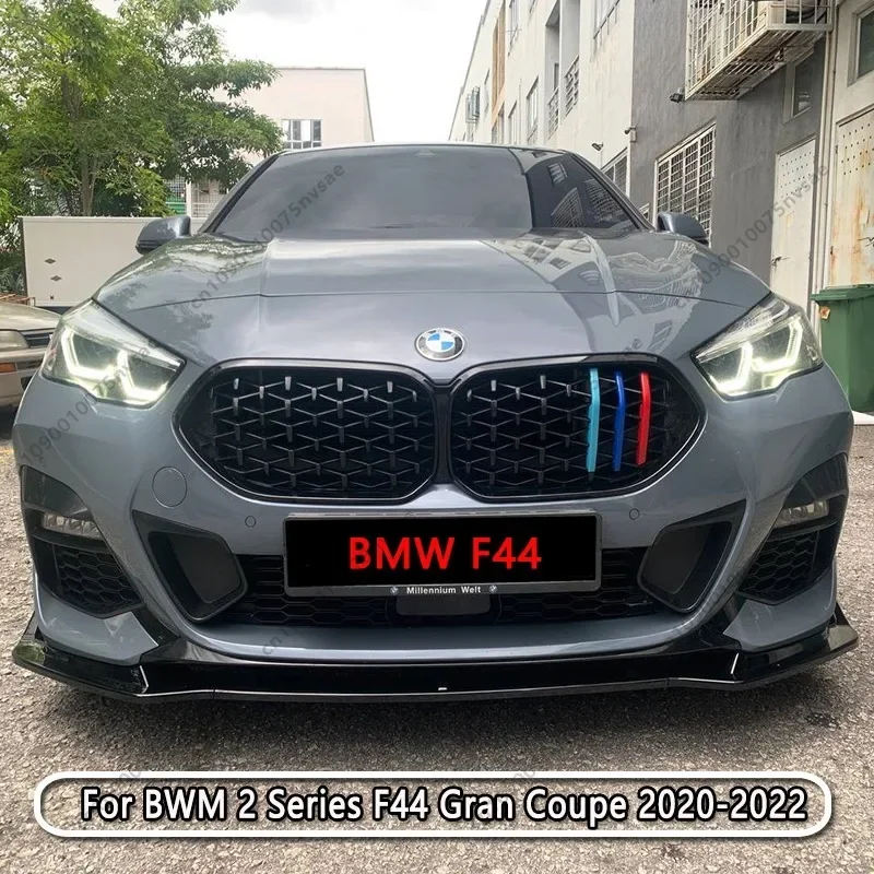 Front Splitter for BMW 2 Gran Coupe M-Pack F44 2019 - 2025 Car Front Bumper Lip Spoiler Splitter Diffuser Cover Canards Tuning