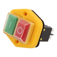 High Quality KJD17B Button Switch 220V-240V 18A Waterproof Magnetic Pushbutton Switch For Gardening Tool Accessories