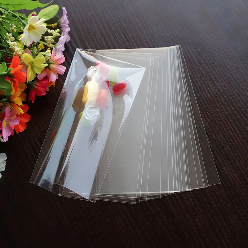 100pcs Transparent Clear Plastic Bags for Candy Lollipop Cookie Packaging Cellophane Bag Wedding Party Favor Opp Gift Bag
