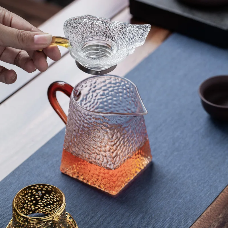 Creative Leaf Glass Tea Filter Household Kung Fu Tea Set Tea Making Accessories Stainless Steel Filter Screen Tea Leakage