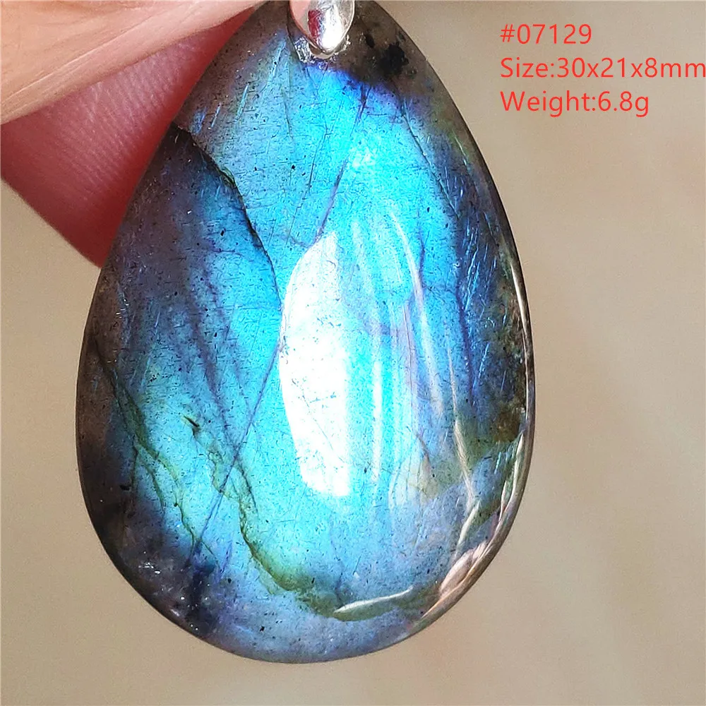 Natural Blue Labradorite Water Drop Pendant Necklace Jewelry Women Men Labradorite Healing New Fashion AAAAAA