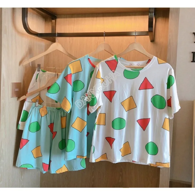 

NEW Pijama Sin Chan Man Pajama Sinchan Cotton Summer Short Sets Japanese Pajamas for Couples Man and Woman Sleepwear 2024