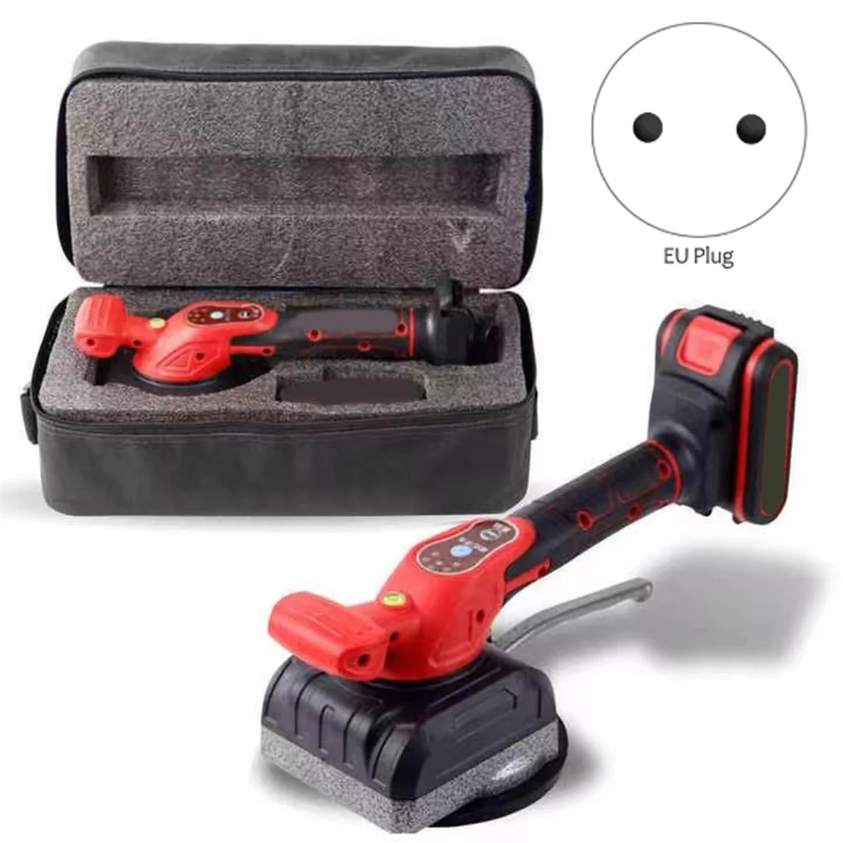 ONCE 21V Tile Tiling Machine 5 Gears Adjustable Suction Cup Home Decoration Wall Floor Tiles Electric Vibrating Tool EU Plug