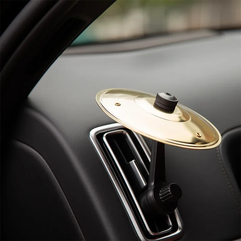 New Creative Car Crash Cymbal Car Mounted Percussion Cymbal Decoration Air Vent Car Cymbal Easy to Install Make Driving More Fun