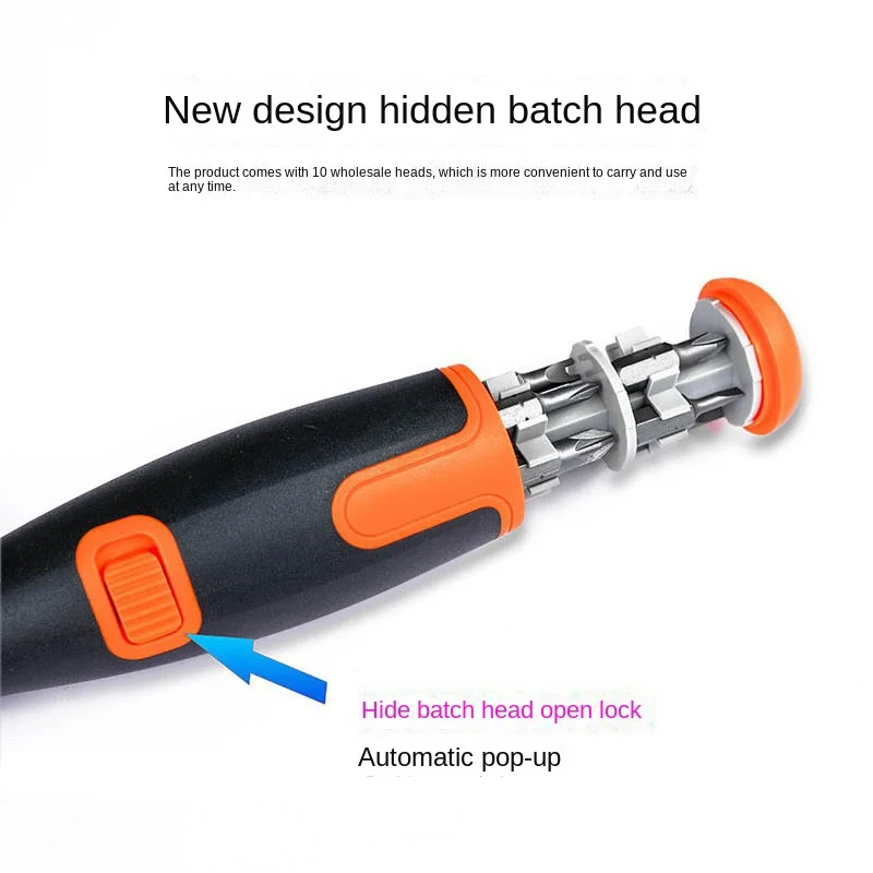 Ratchet screwdriver, bidirectional multi angle functional set, 10 in 1 portable plum blossom screwdriver with magnetic screwdriv