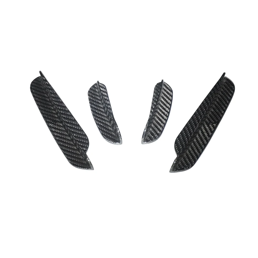 NEW Universal Rear Spoilers Dry Carbon Fiber Bumper Canards for Volkswagen VW 8 GTI Body Kits Trim Car Accessories