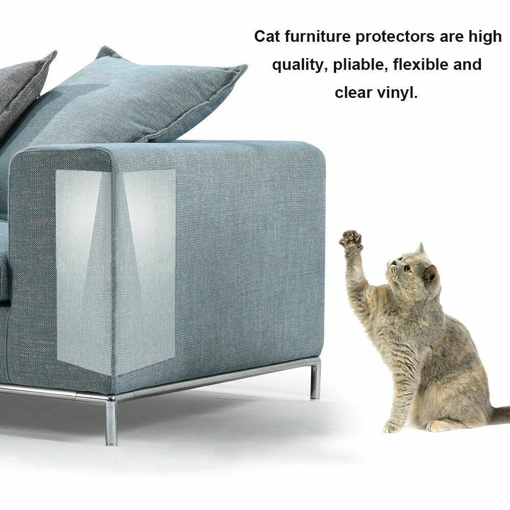 

Transparent Sofa Protector Cover Cat Anti Scratching Mat Furniture Scratch Guard Pads 4 Pack Set of Essentials