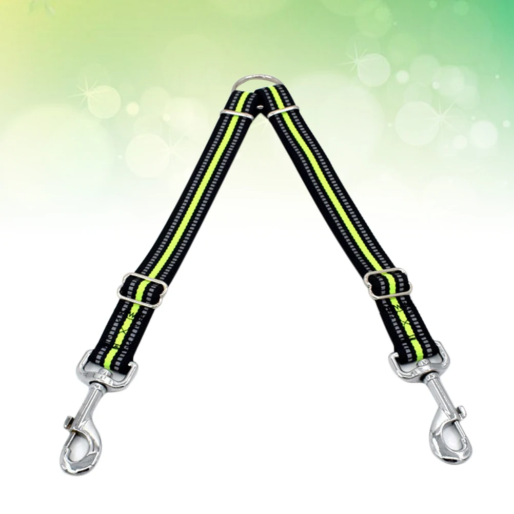 

Reflective Stripe Pet Traction Rope Double Head Strap Pet Supplies for Dog Puppy (Green, Single Head, Size )