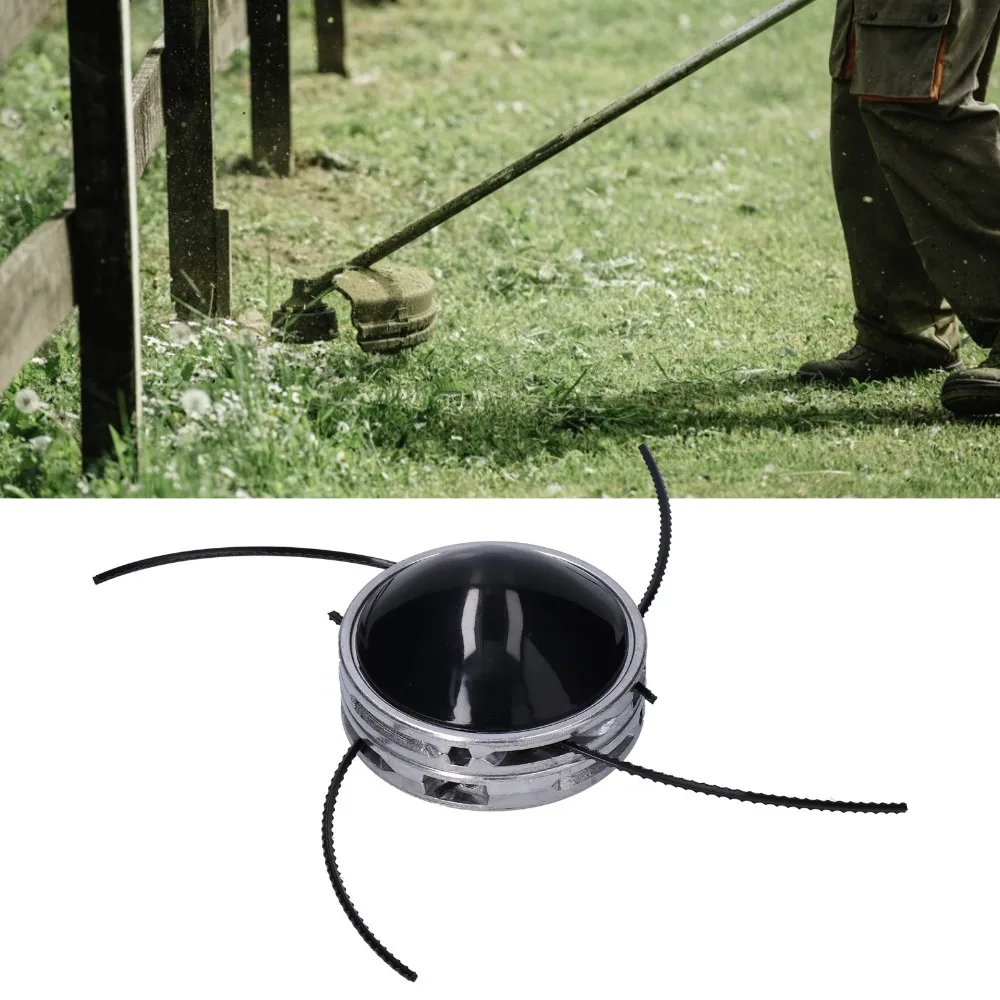 Aluminum Head String Trimmer Head 4 Wire Design Plastic Wire Weed Trimmer Head Straight Shaft Fit 40CC Compatible