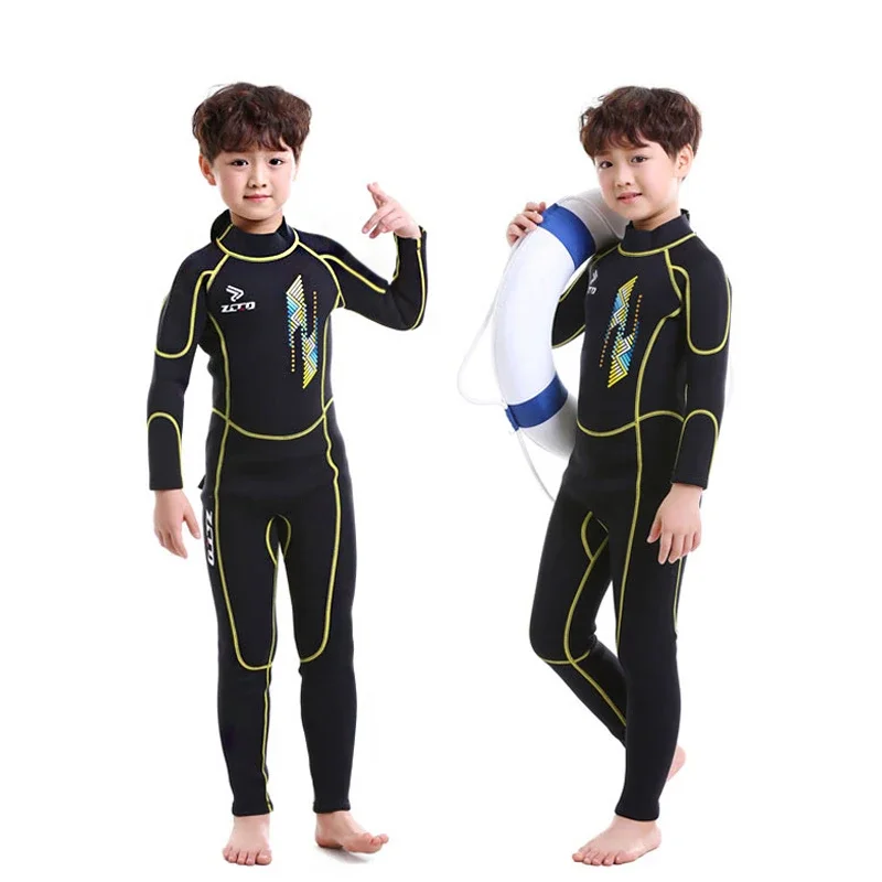 2.5Mm Neopreen Surfen Kinderen Wetsuit Jongens Meisjes Kwallen Scuba Badpak Kids Onderwater Duikpak Houden Warm Nat Pak