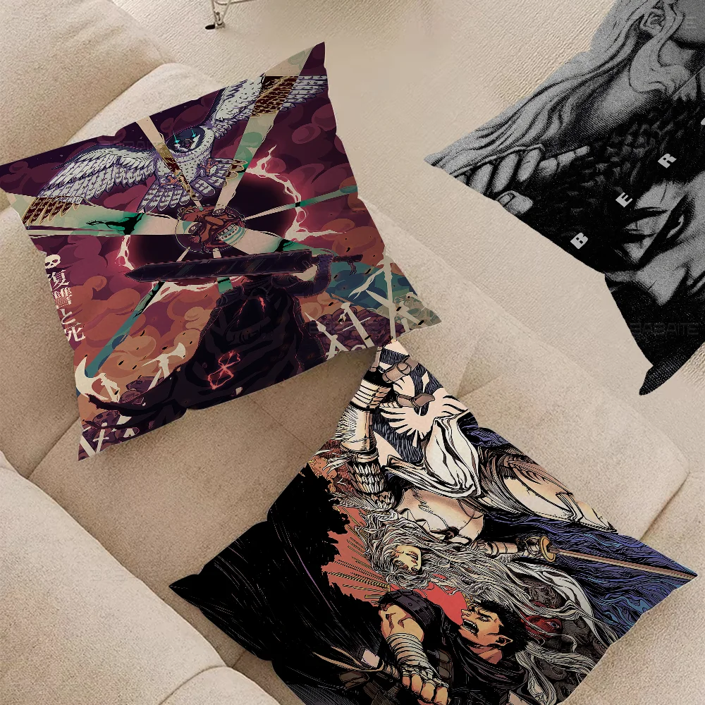 Berserk Cushion Cover Car Throw Pillow Case For Sofa Car Christmas Gift 40x40cm 45x45cm