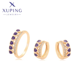 Xuping Jewelry New Exquisite Style Pearl Round Shape Gold Color Rings Earrings Set for Women Set Party Wish Gifts 6533810