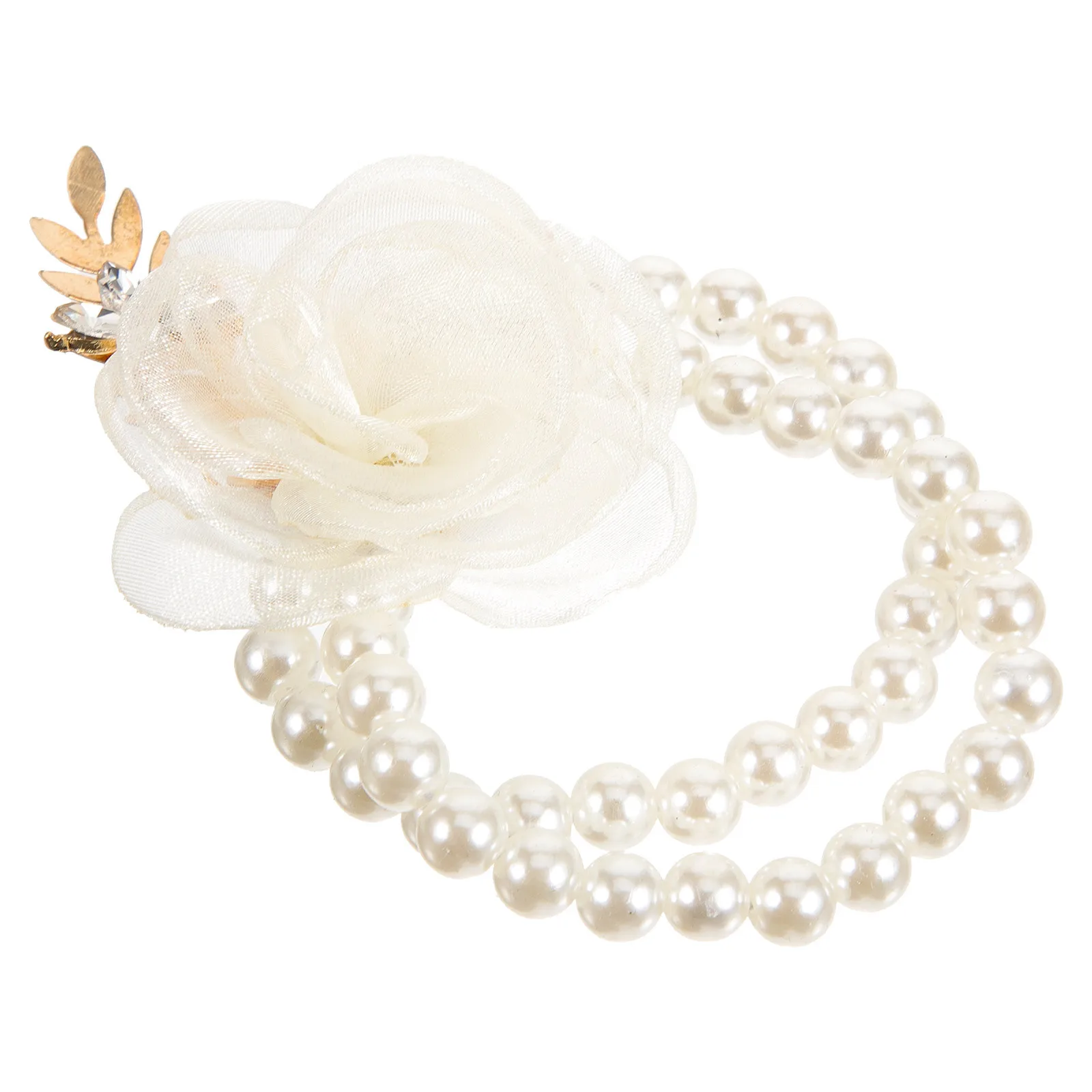 

Pearl Wrist Corsage Bracelet Elegant Wedding Flower Wristband Bridesmaid Hand Flower Decor Bridal Party Favor Hand Wrist Corsage