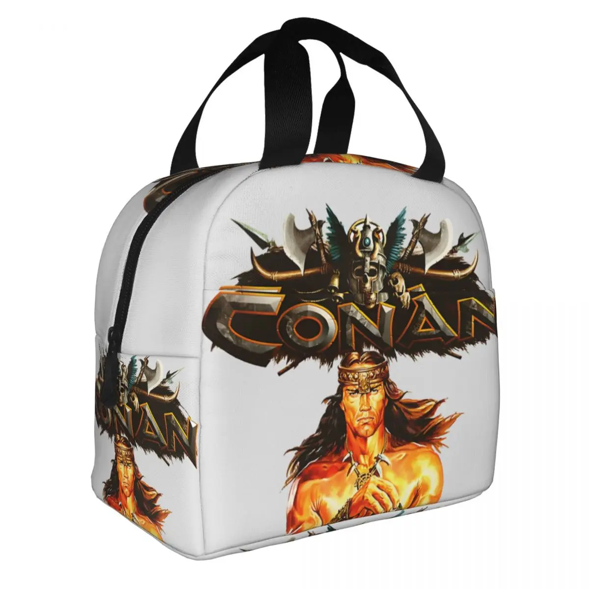 Fun And Funny Travel Storage Bags C-Conan The Barbarian For Women Men Adults Suitable For Lunch Hand Bag Aluminum Foil