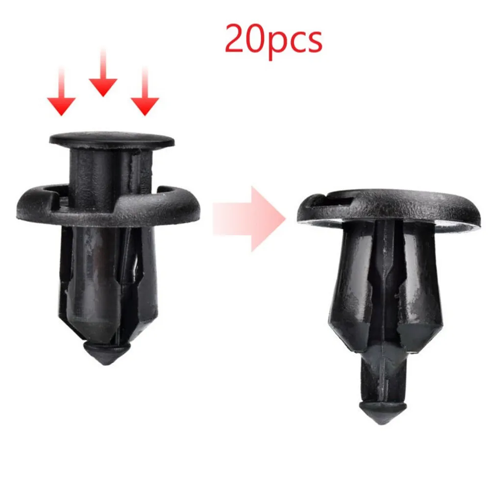 20pcs For Honda Bumper Retainer Clips Door Panel Clip Fastener Rivet 10mm Hole For Honda For Accord For Civic For Acura TSX