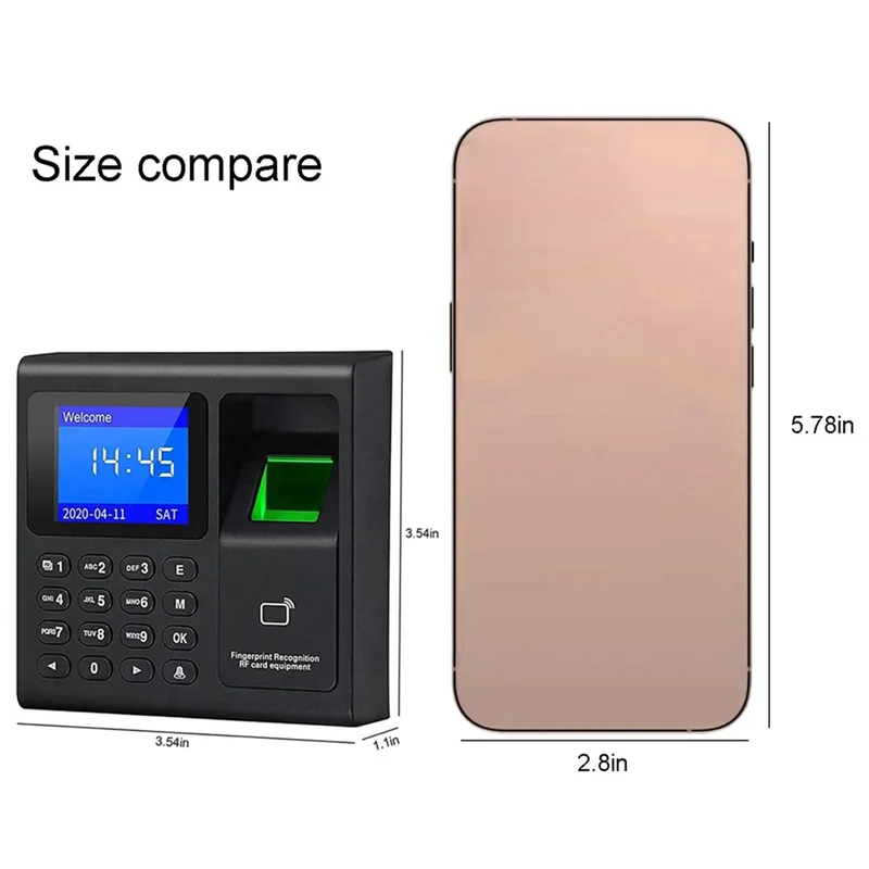 Time Attendance Machine Fingerprint Password Time Clock For Employee With Finger Scan, RFID And PIN Punching In One Durable-Hot