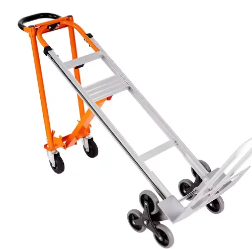 

Multi Purpose Heavy Duty 6 Wheel Aluminum Convertible Cart Stair Climbing Foldable Platform Hand Trolley for Tools and Luggage