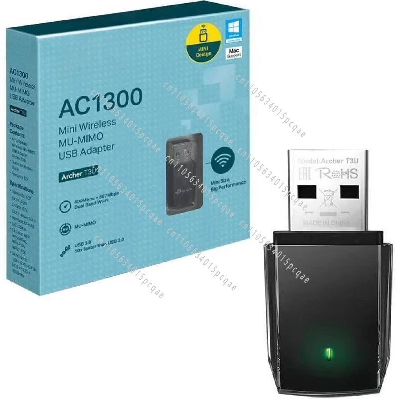 USB Wireless Network Interface Card Archer T3U Mini AC1300 Dual Band MU-MIMO Adapter