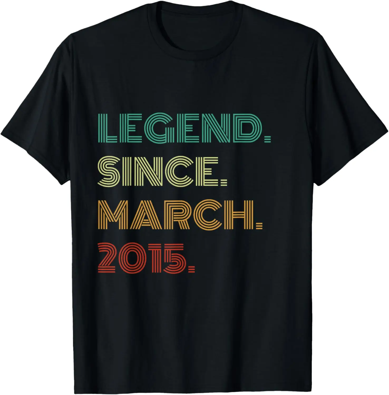 

9 Years Old Legend Since March 2015 9th Birthday T-Shirt