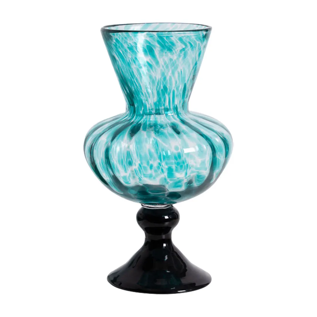 CX retro wind medieval sprinkling gold and glass high feet, advanced art wind lamp vase flower ware