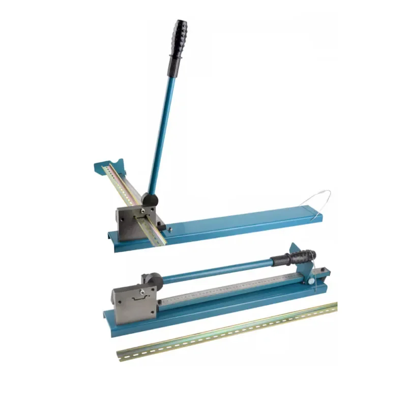 Hot selling item C45/Din Multifuntional Rail Cutting Machine Steel Aluminum Iron Rail Cutter With Measure Gauge DC-35