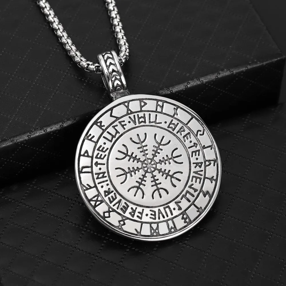 Vintage Viking Compass Tree of Life Pendant Charm Men\'s Necklace Christmas Gift Valentine\'s Day Gift Amulet Jewelry Accessories