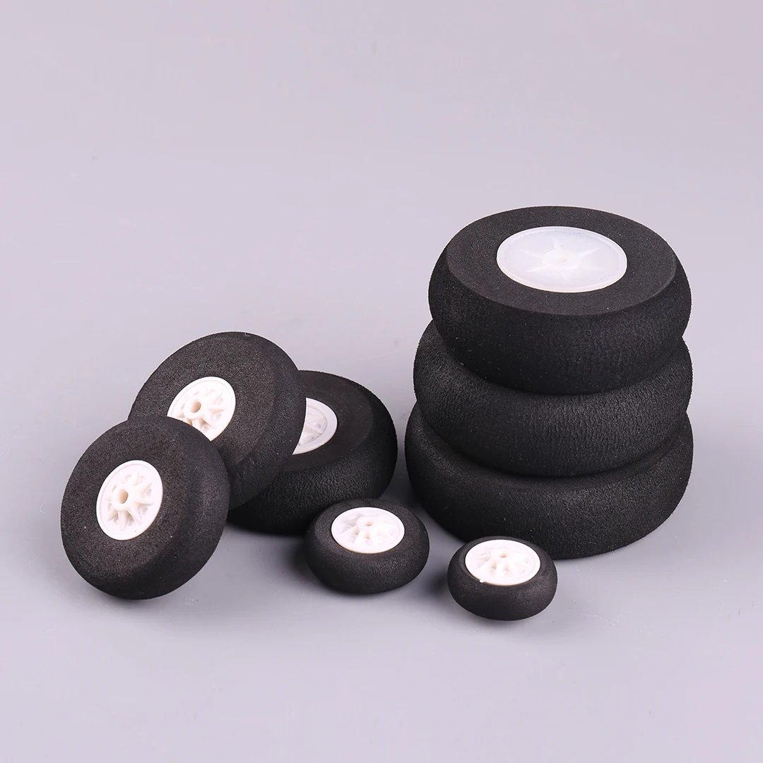 4pcs/lot High Quality 25mm ~ 76mm Sponge Wheel Rc Airplane Wheels High Strength Rc Aircraft Electric Rc Airplane Foam Wheels
