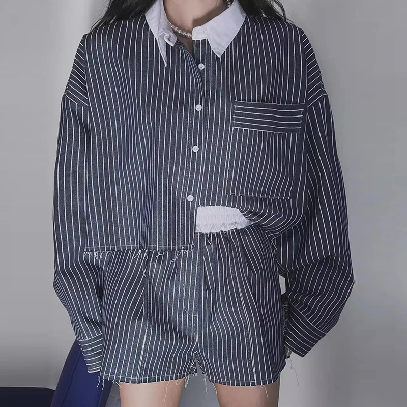 

Шикарный винтажный весенний клетчатый джинсовый комплект с широкими штанинами и эластичной резинкой на талии, модный хлопковый костюм из двух предметов для женщин