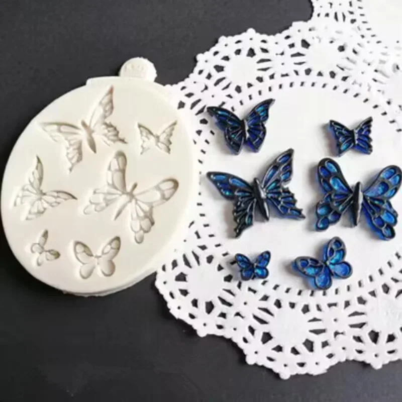 Butterfly Flying Fondant Silicone Mold Sugarcraft Birthday Wedding Cake Decorating Tools Resin Chocolate Molds Mold for Baking