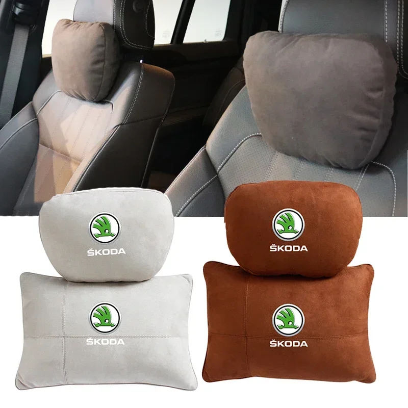 Car Rest Headrest for Skoda Rapid Kodiaq Tour RS Superb Fabia Octavia A7 Kamiq Yeti Car Neck Pillows Cushion Pillow Accessories