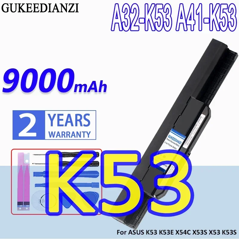 Battery A32-K53 A41-K53 9000mAh For ASUS K53 K53E X54C X53S X53 K53S X53E X53SV X53U X53B A42-K53 K43S K43SV K43 K43E K43J