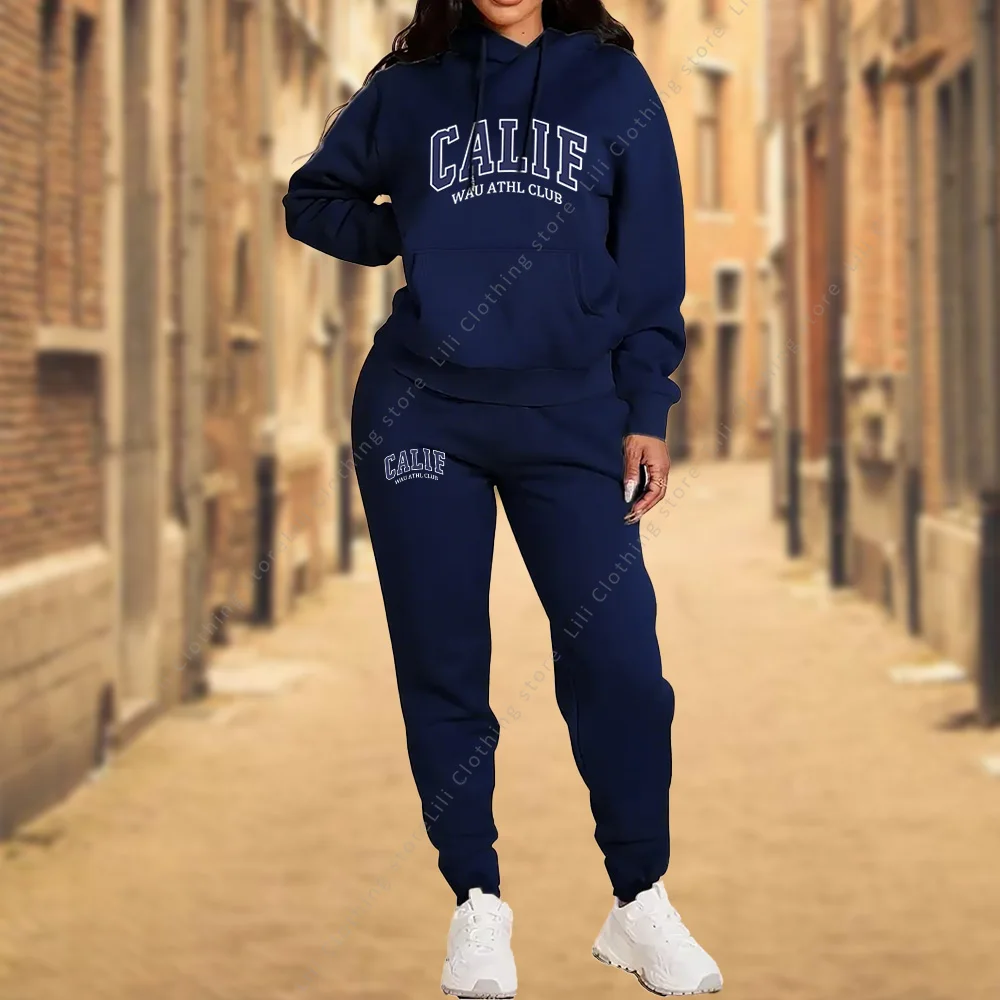

TrackSuit Women Clothes Aesthetic High quality Hoodies Sweatshirts Sweatpants Sportwear 2 Piece Outfits Suit Woman Pants Setsset