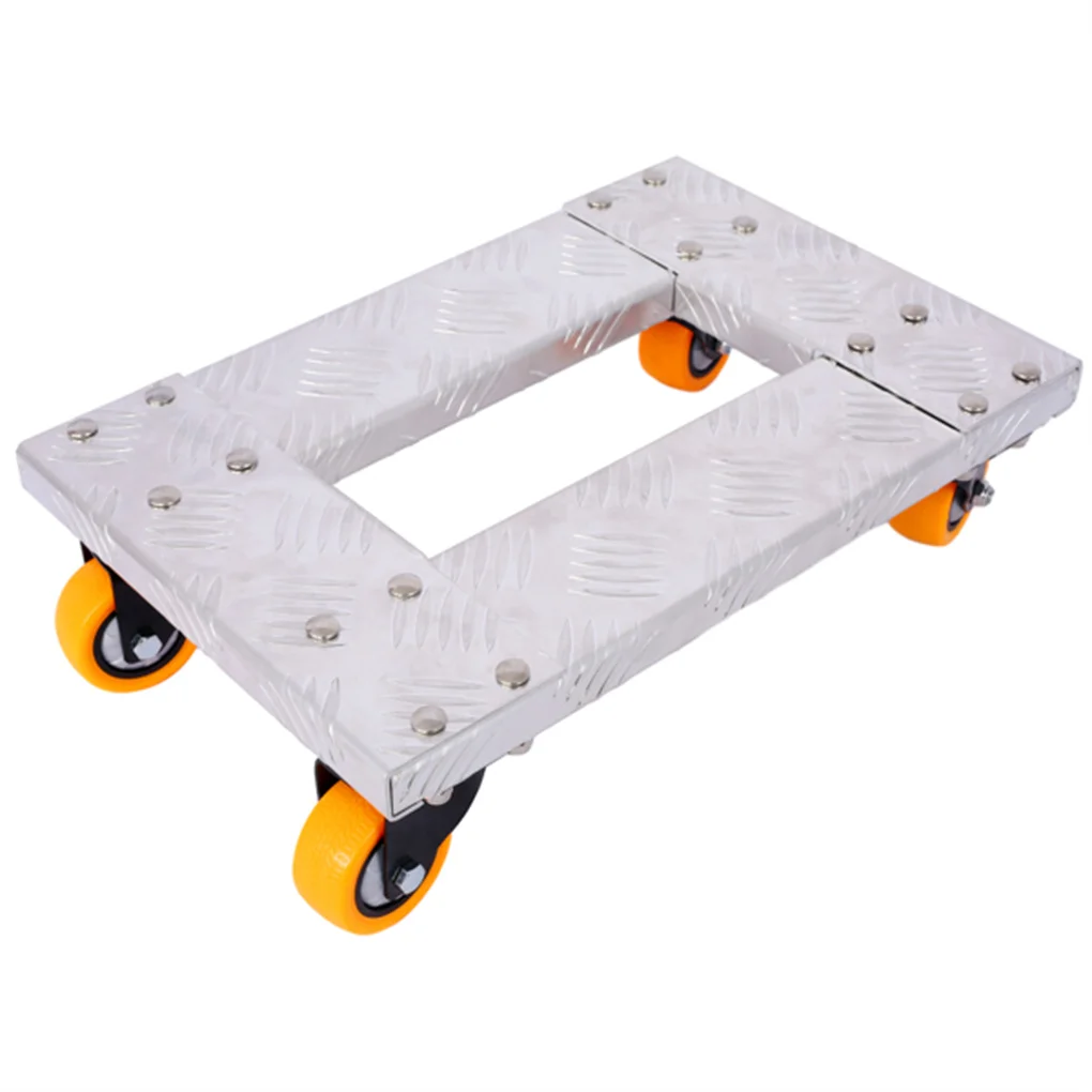 

Movers Dolly Heavy Duty Furniture Dolly Trolley Cart 18''x12'' Aluminum Frame with 3'' TPU Professional Casters with Brake