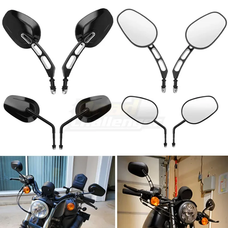 Motorcycle Adjustable 8mm Rear View Rearview Side Mirrors Left Right For Harley Honda Yamaha Suzuki Universal