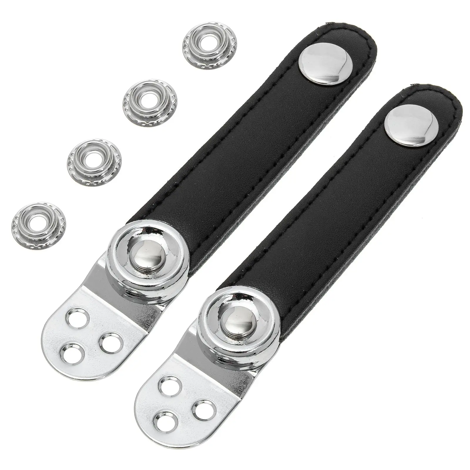 Accordion Bellows Belt Cowhide Cowhide Bellows Belt Straps Replacement Parts 4 Fasteners Adjustable Lightweight Gift Player