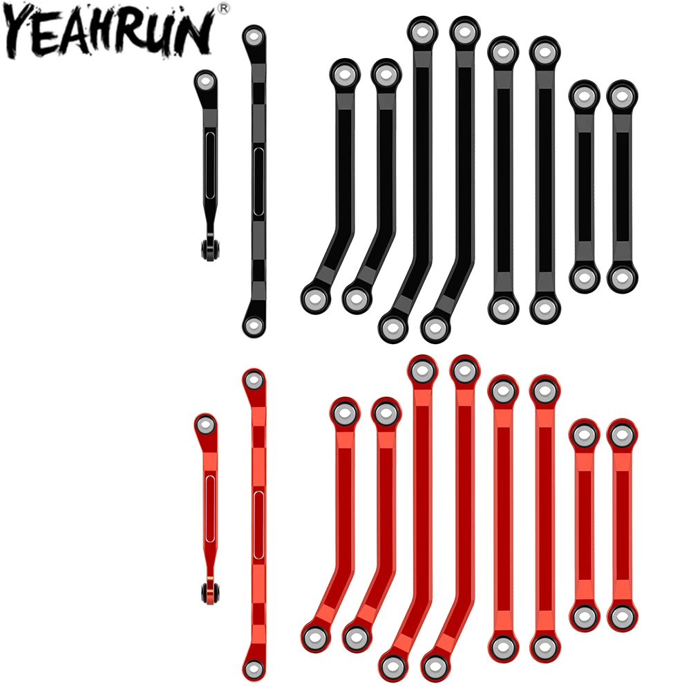 YEAHRUN Aluminum Alloy Chassis Links Steering Linkage for 1/18 HPI Venture HILUX Upgrade Parts