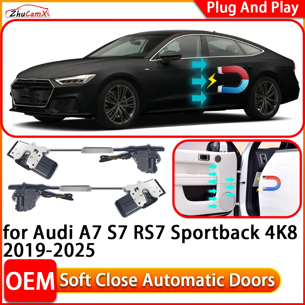 for Audi A7 S7 RS7 Sportback 4K8 2019-2025 Automatic Electric Soft Close Door Closer Power Closing Door Comfort Closing System